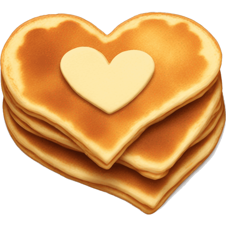 Heart shaped pancakes emoji