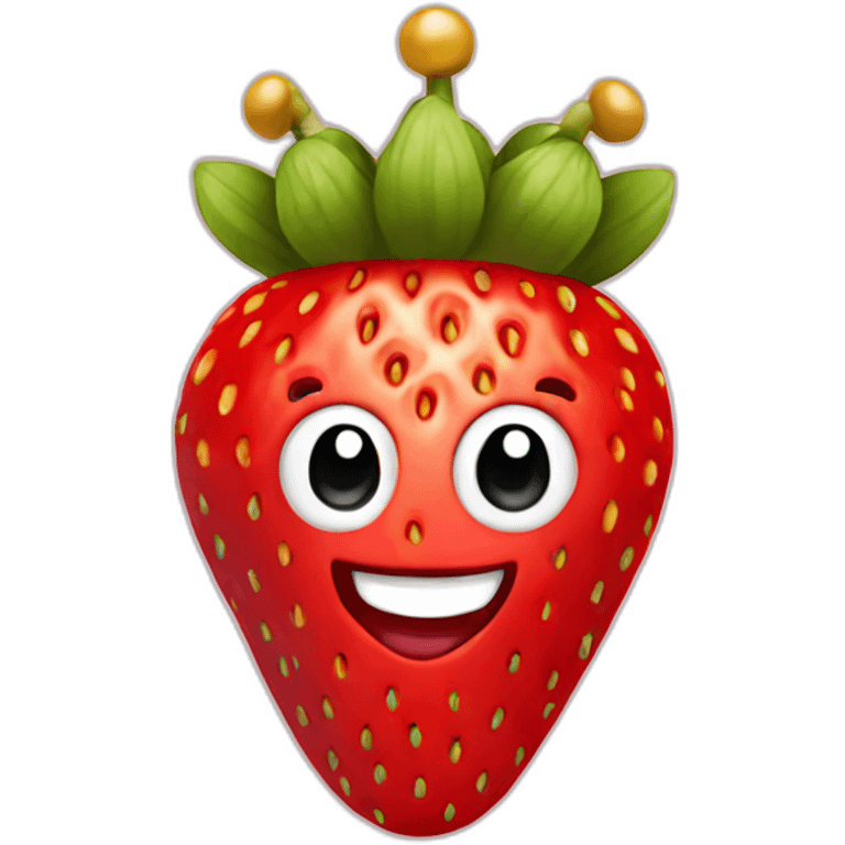 strawberry with crown emoji