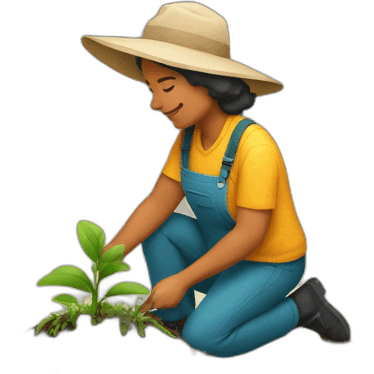 nature activist planting emoji