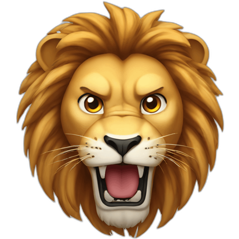 Lion got angry emoji