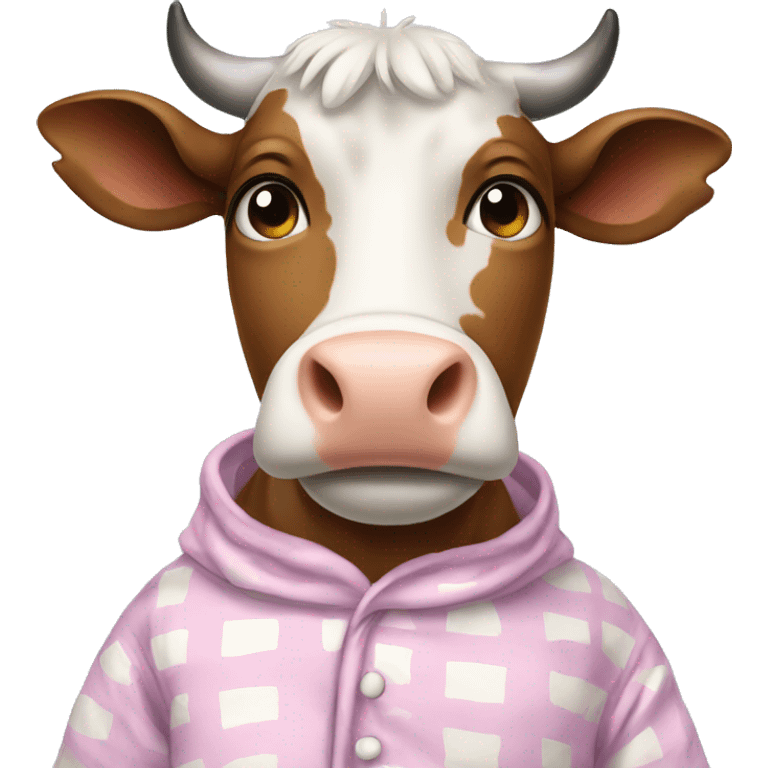 Cow in pyjamas emoji