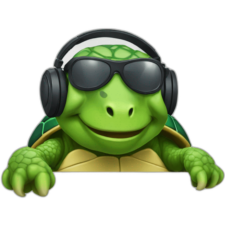 dj turtle emoji