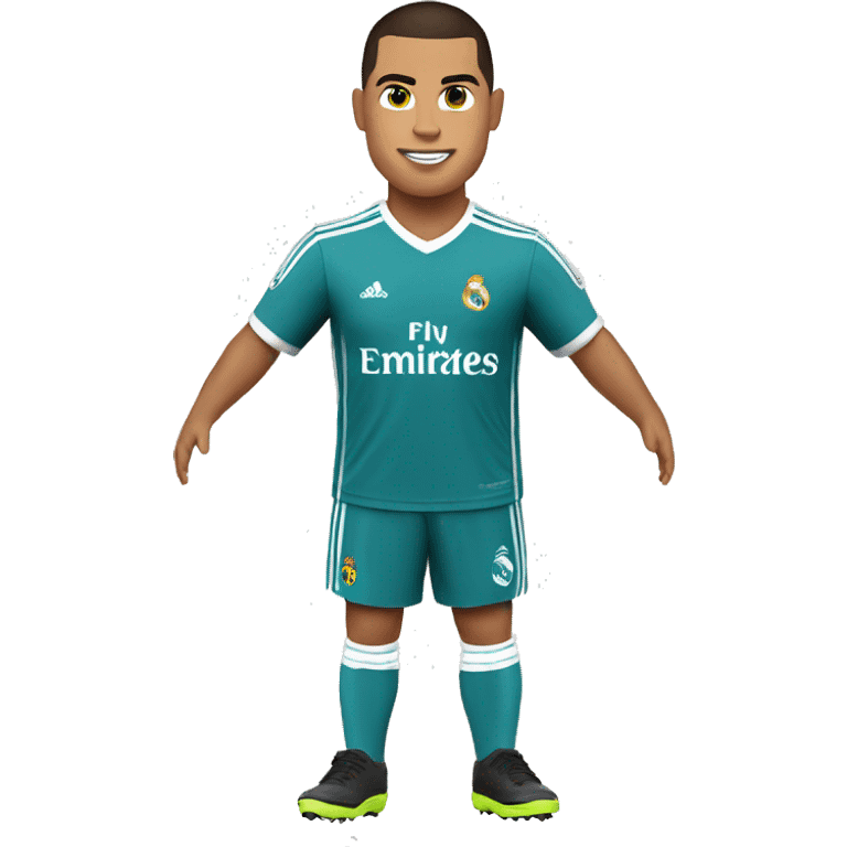 Christano Ronaldo wearing a Real Madrid jersey  emoji