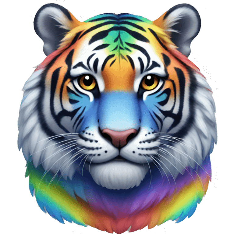 Rainbow tiger emoji