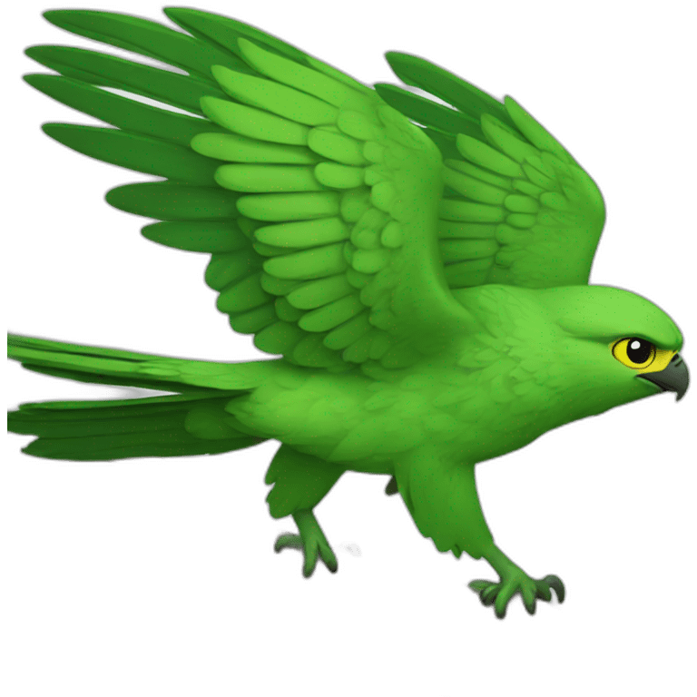 green-hawk-flying emoji