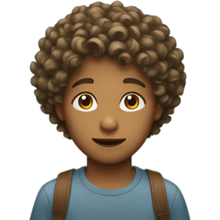 boy with curly hair emoji