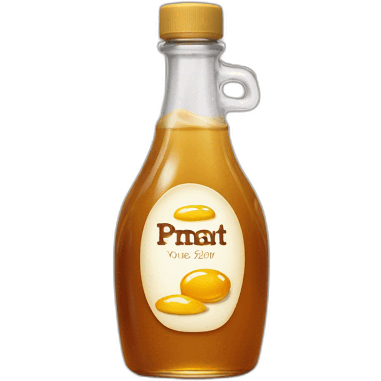 Bottle of syrup on a vanilla  emoji