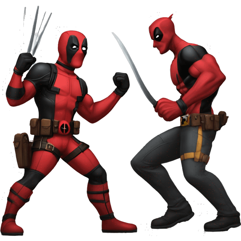 Deadpool vs wolverine emoji