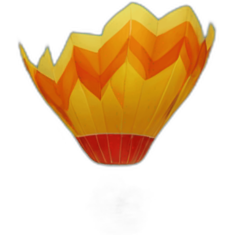 Hot air Ballon in blue sky with 20 people emoji