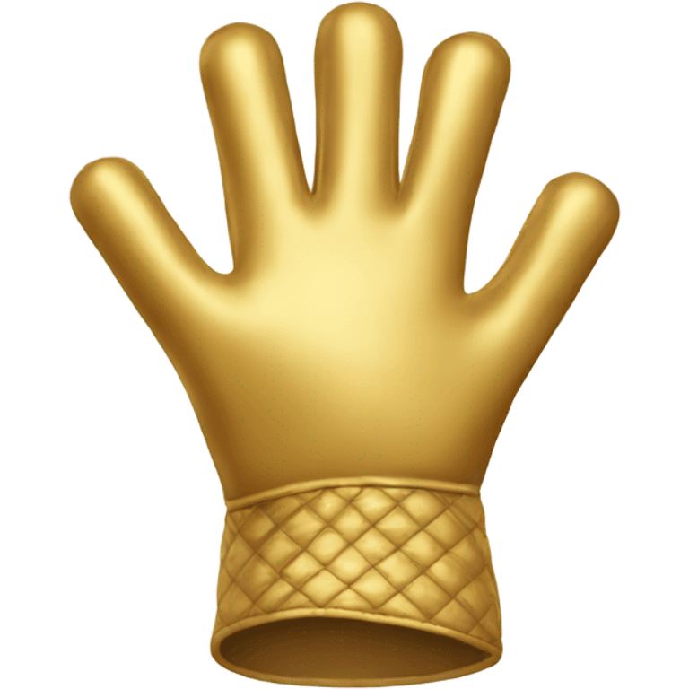 gold long glove emoji