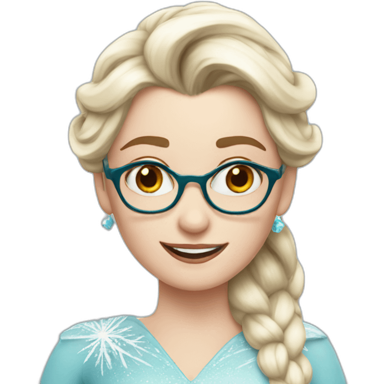 elsa-with-red-glasses emoji