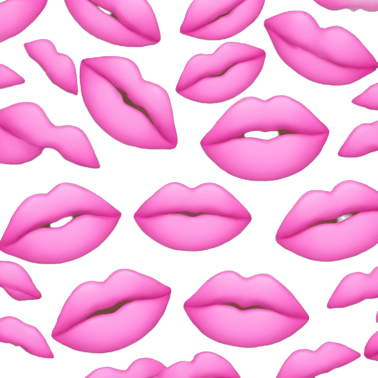 Pink kiss emoji