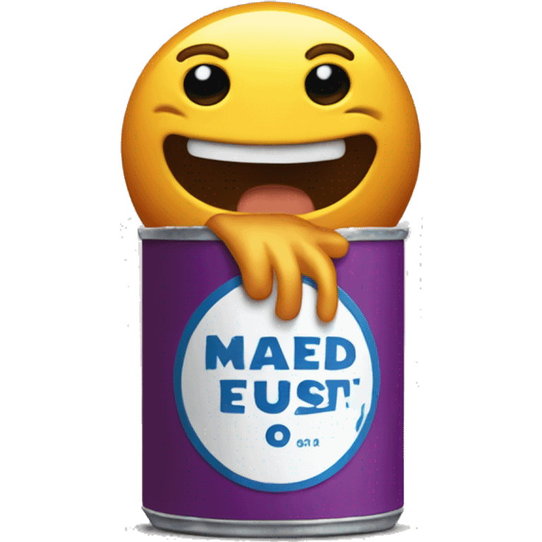 Ned with can of monster emoji