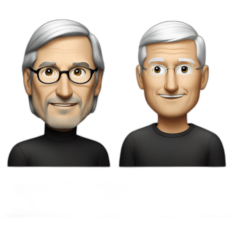 Steve jobs and tim cook emoji