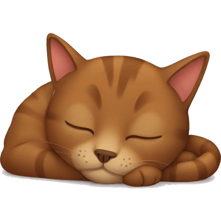 Brown Cat sleep emoji