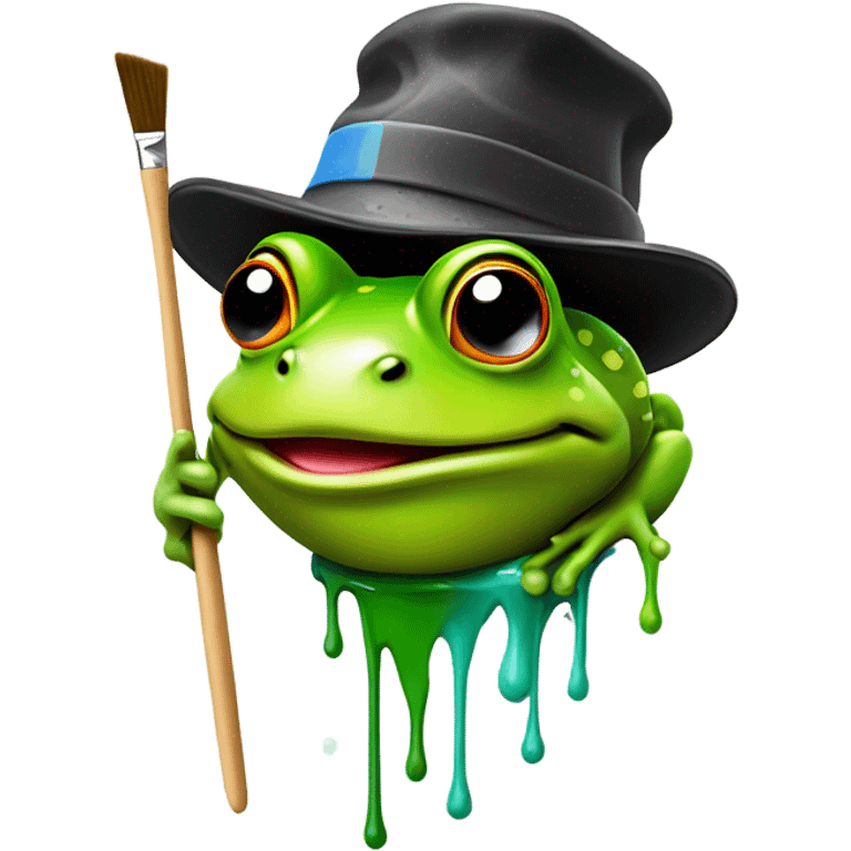 frog head painter emoji