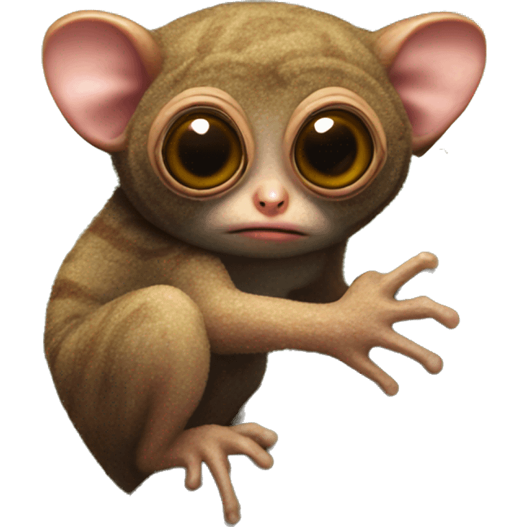 Tarsier on a tree in the forest emoji