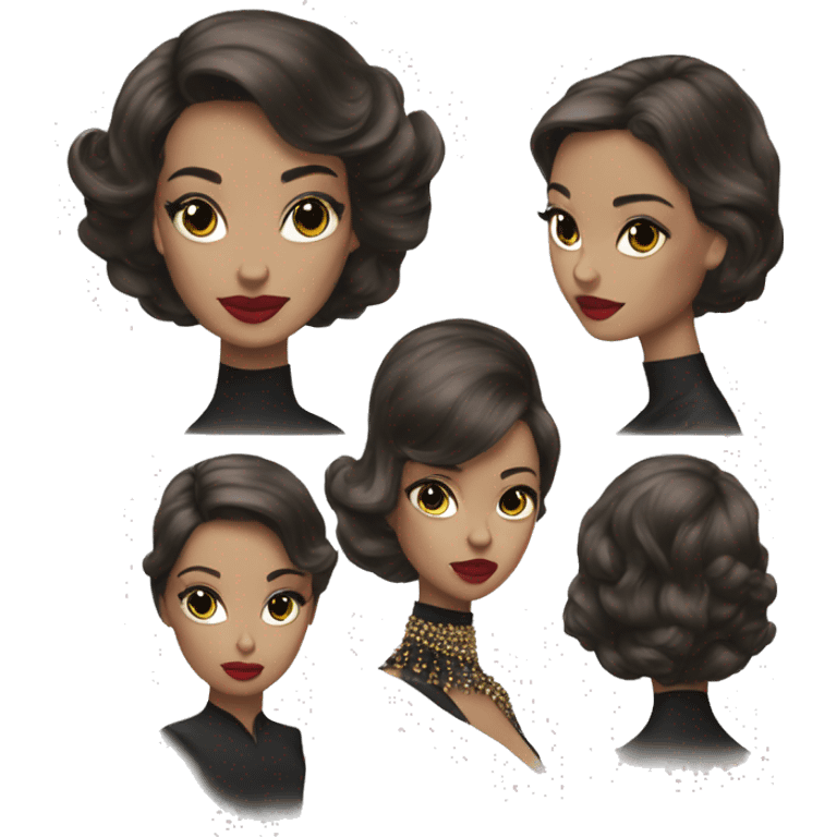 femme brune dior emoji