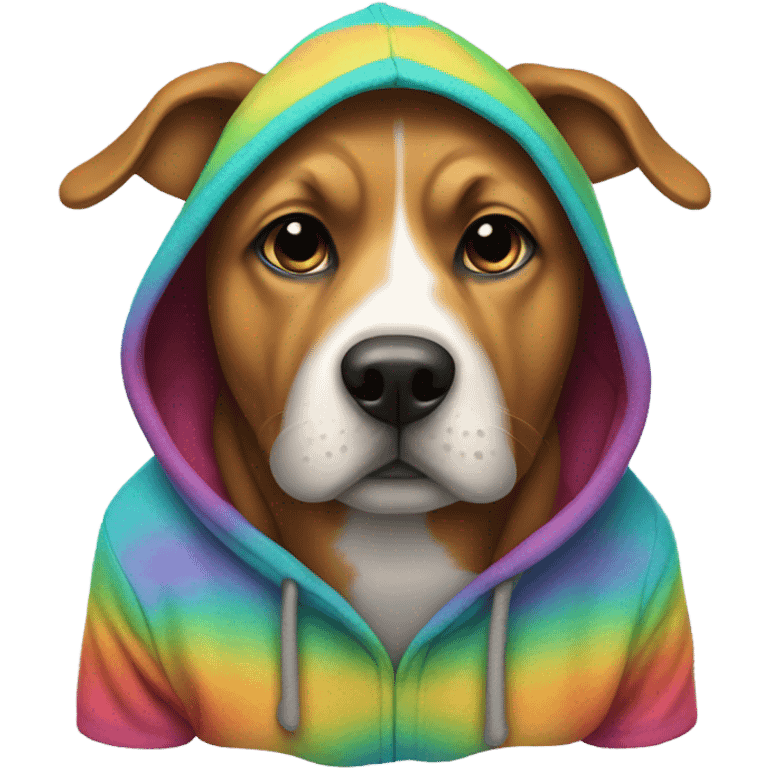 Dog wearing a hoodie  emoji