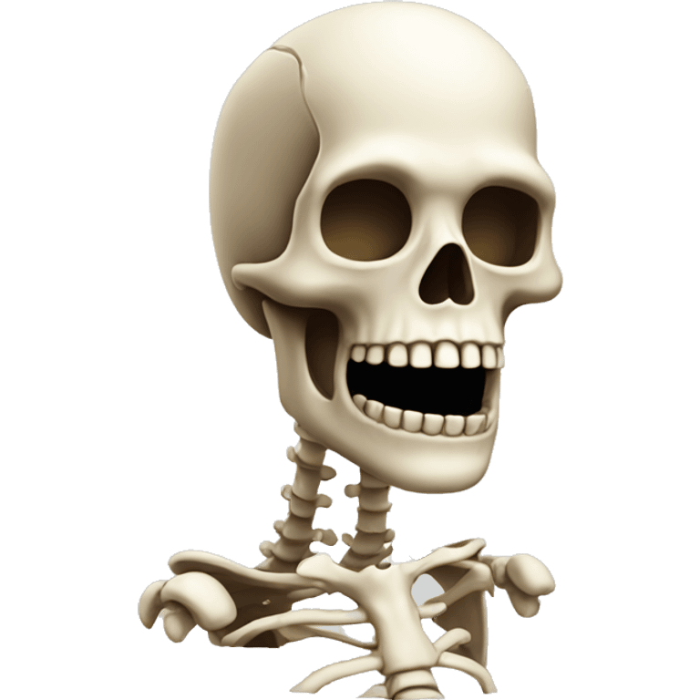 Spicy skeleton emoji