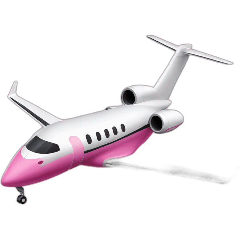 Pink and modern private jet  emoji