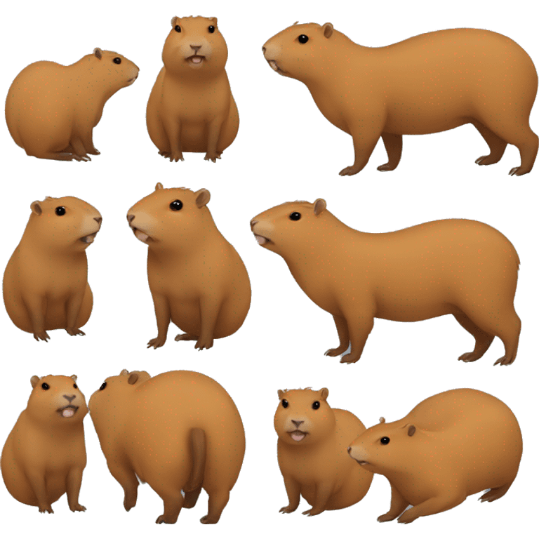 10 Capybara's emoji