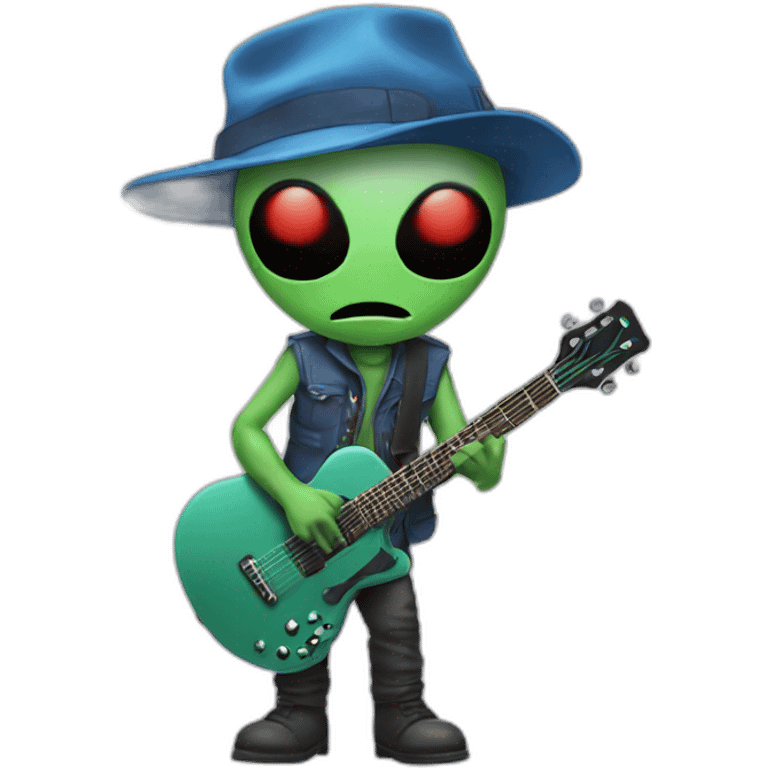 flat cap alien guitar emoji