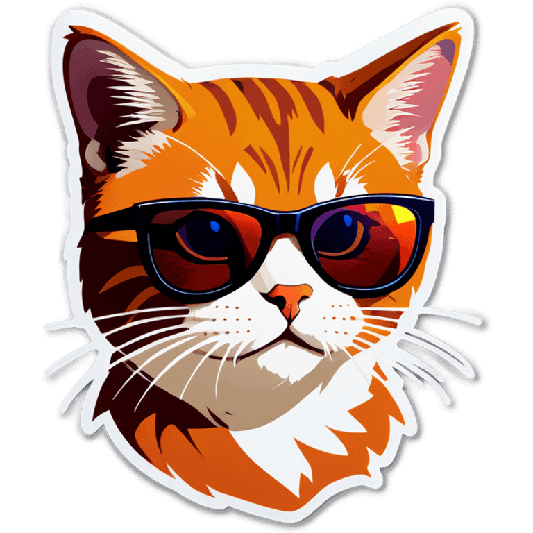 Cat with sunglasses emoji