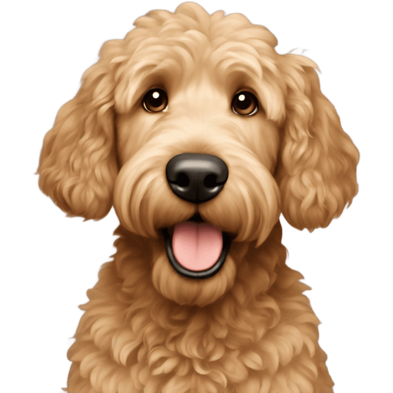 Light brown golden doodle emoji