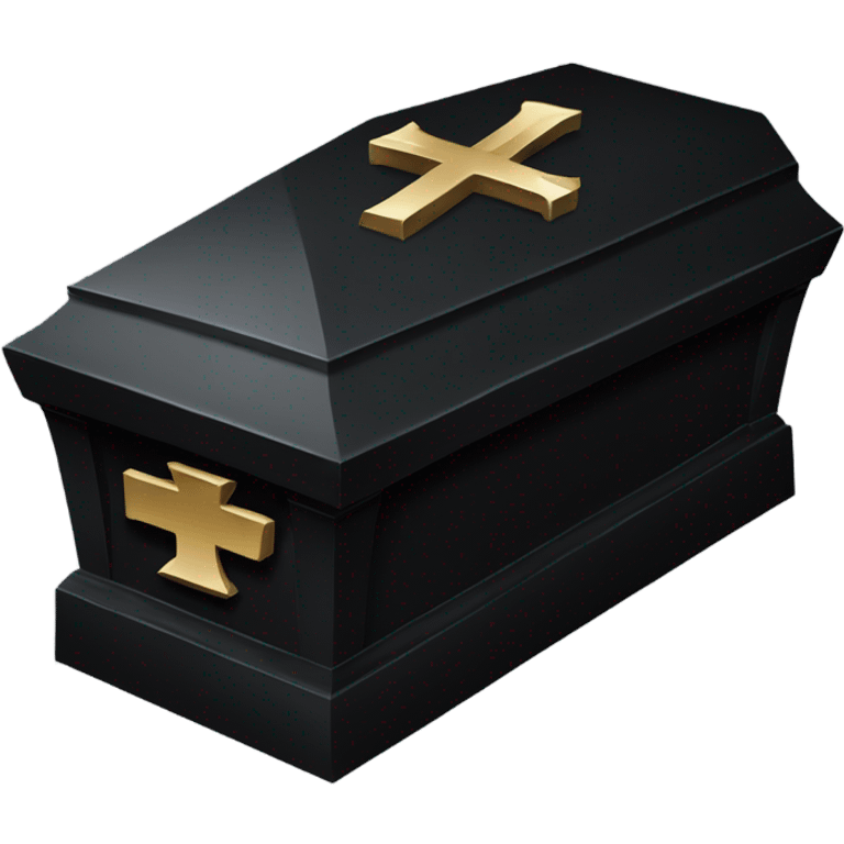 Black coffin with a cross on it emoji