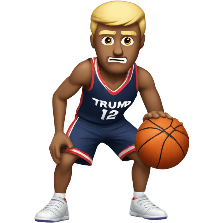 Trump playing basketball emoji