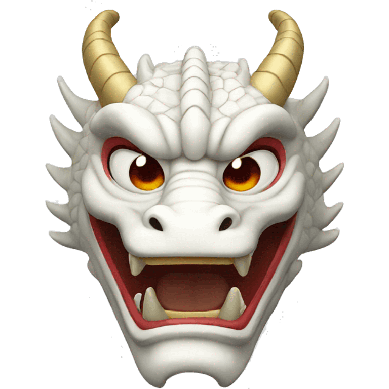 White Japanese Dragon Mask emoji