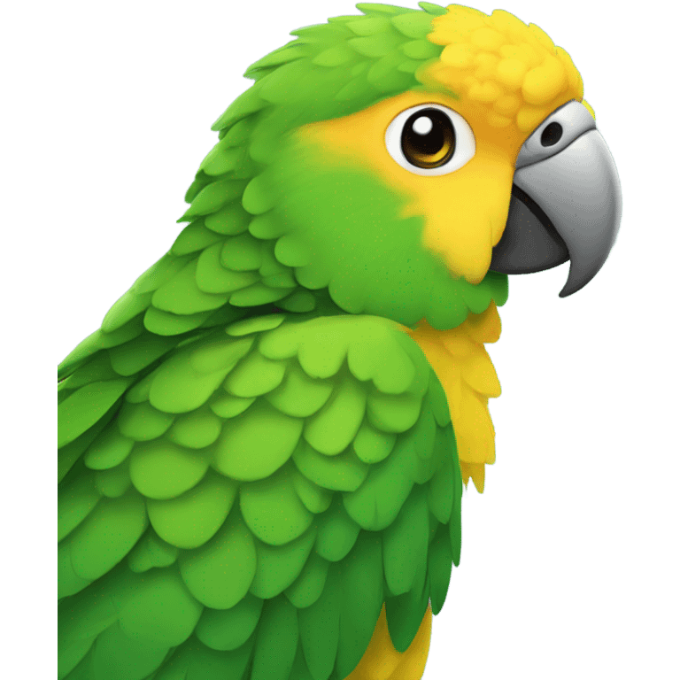 Yellow crowned Amazon parrot  emoji