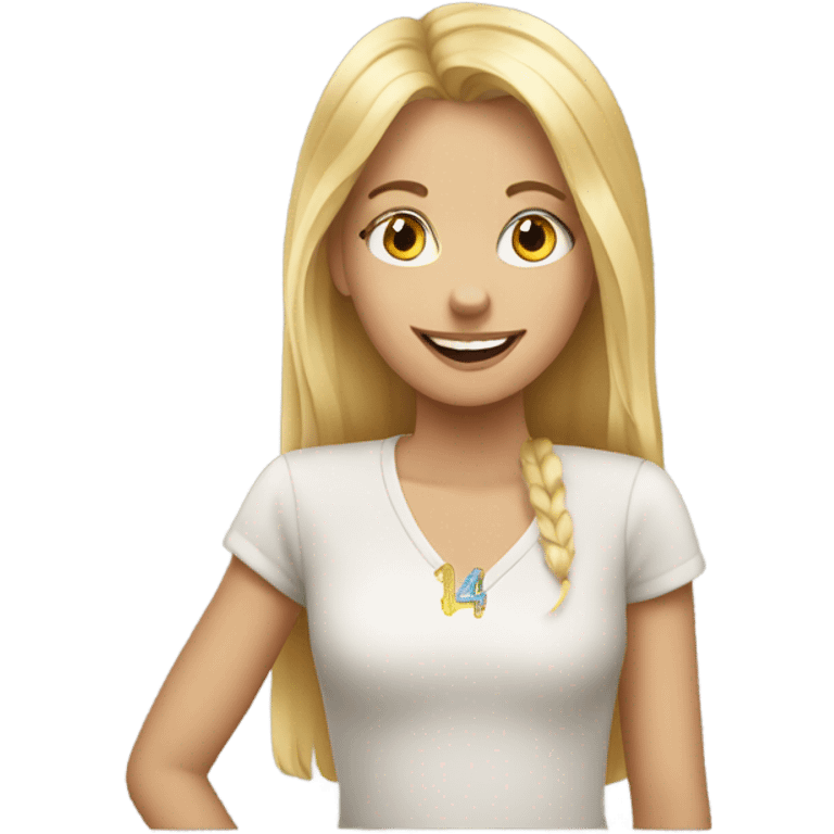 13th birthday blonde girl emoji