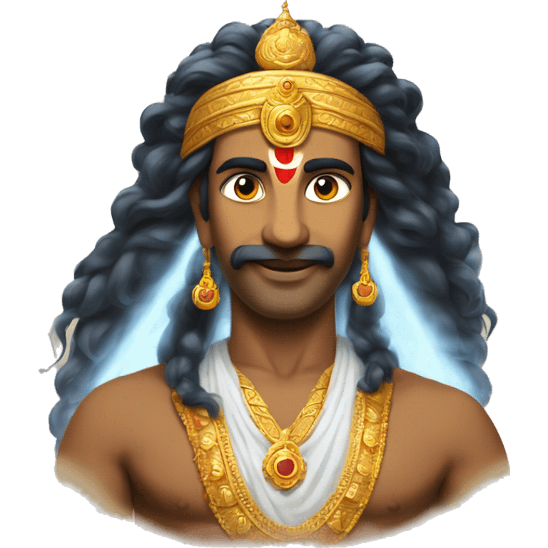 Vishnu with vaishnva thilak on his forehead  emoji