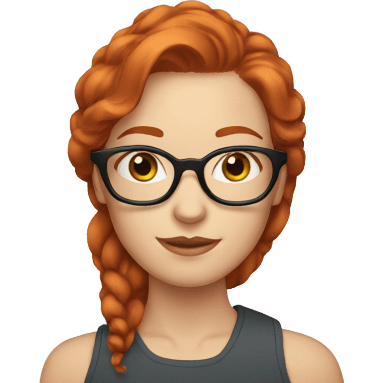 redhead women with blue eyes and glasses emoji