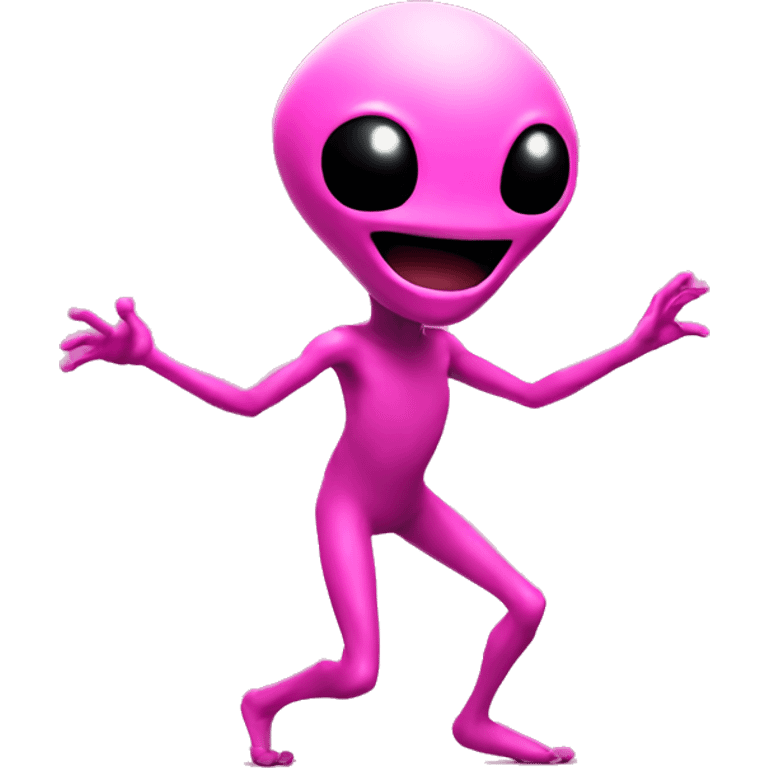 pink dancing alien  emoji