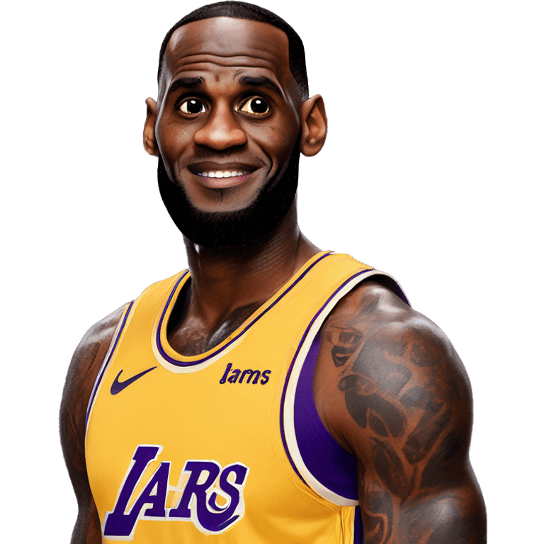 Lebron James in a laker jersey emoji