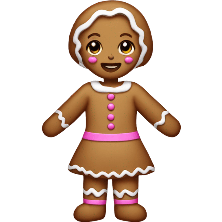 gingerbread girl pink emoji