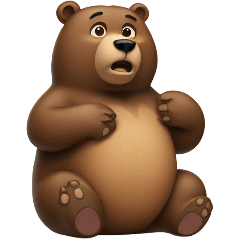 bear has a belly ache emoji