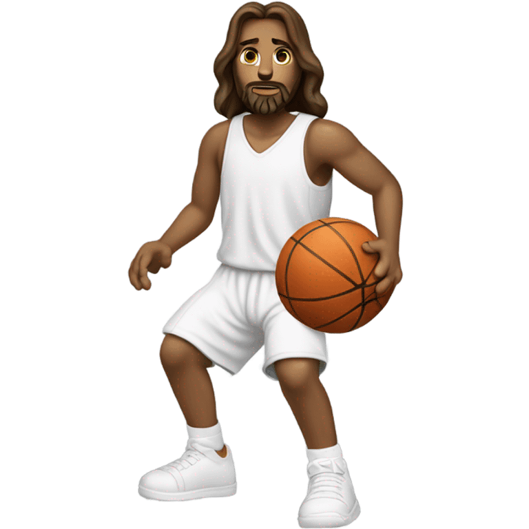 Jesus playing basketball emoji