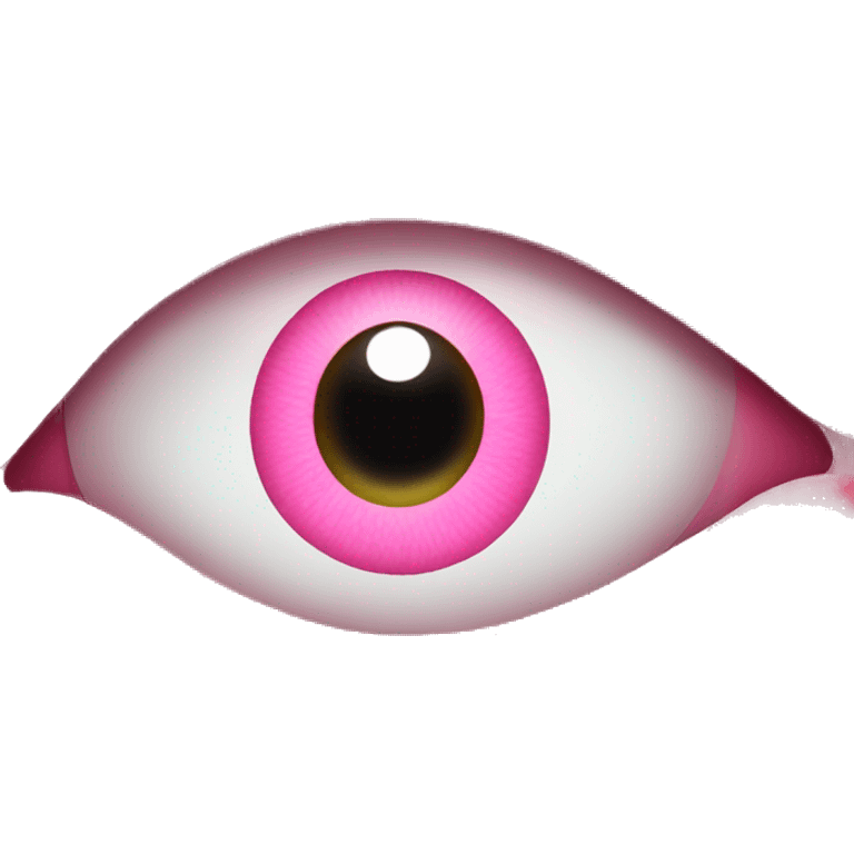 Pink rolling eye emoji