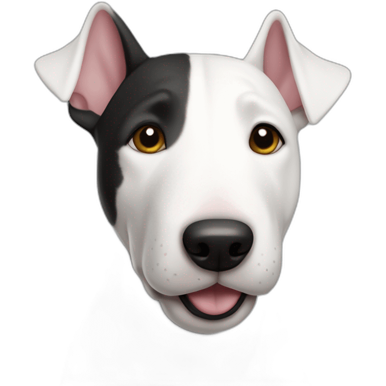 Bull-terrier tête noire et blanche emoji