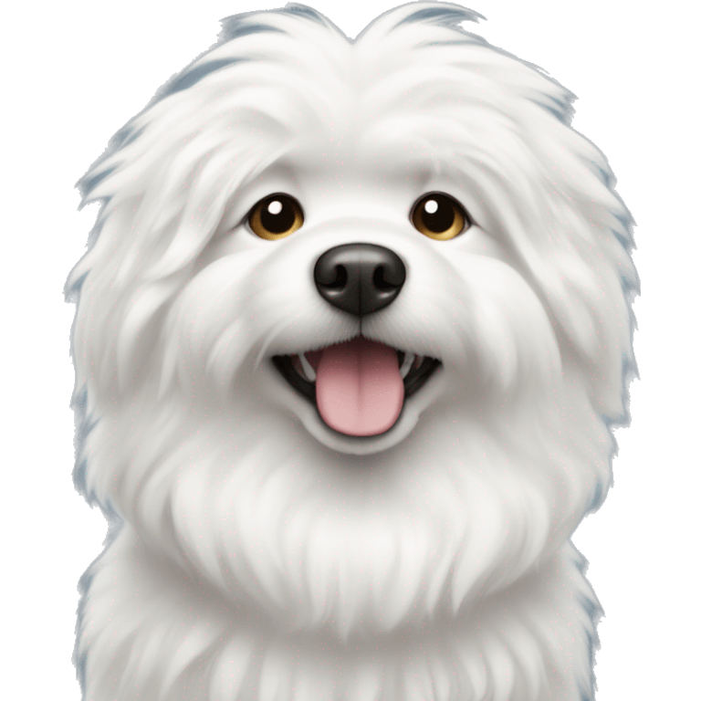 A cute fluffy white dog emoji