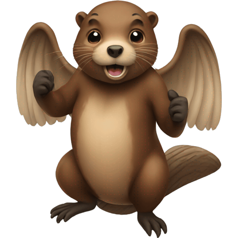 Winged beaver emoji