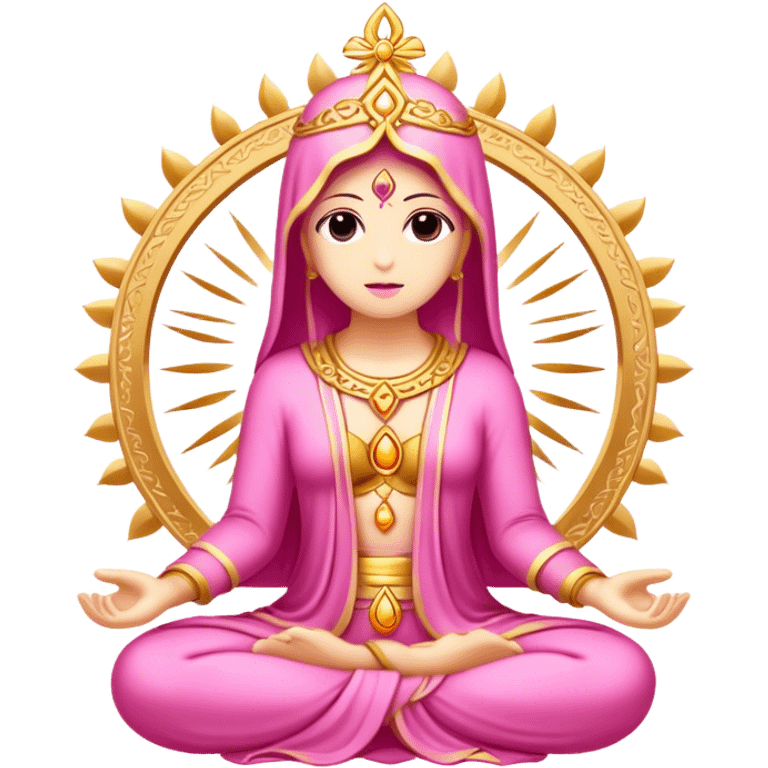 Pink gold spirituality emoji