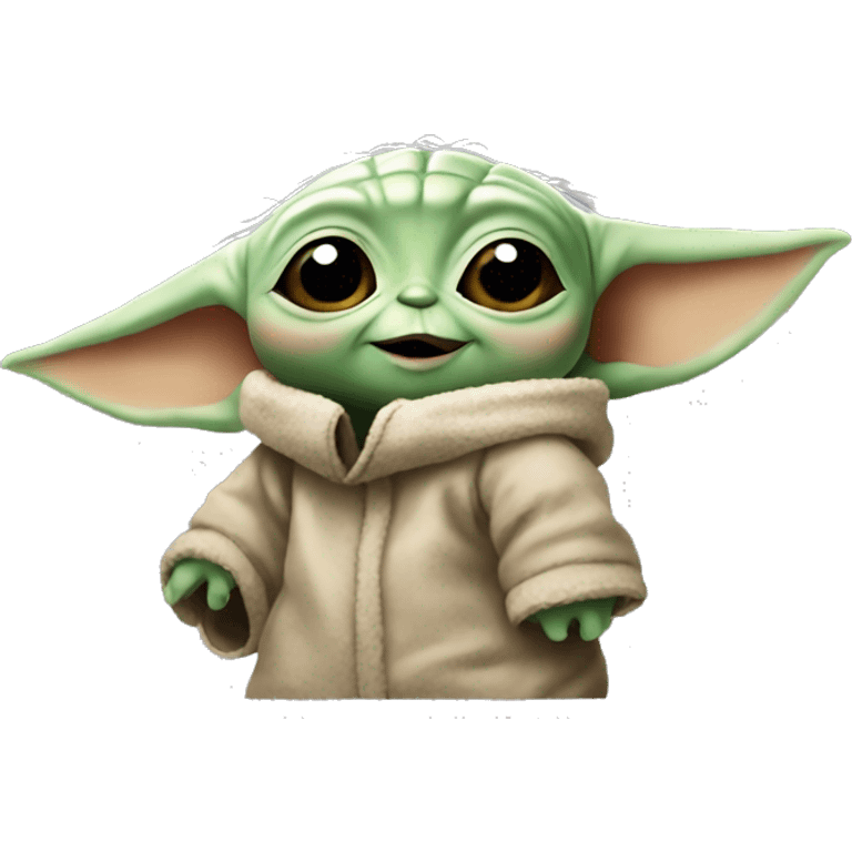 Baby Yoda happy emoji