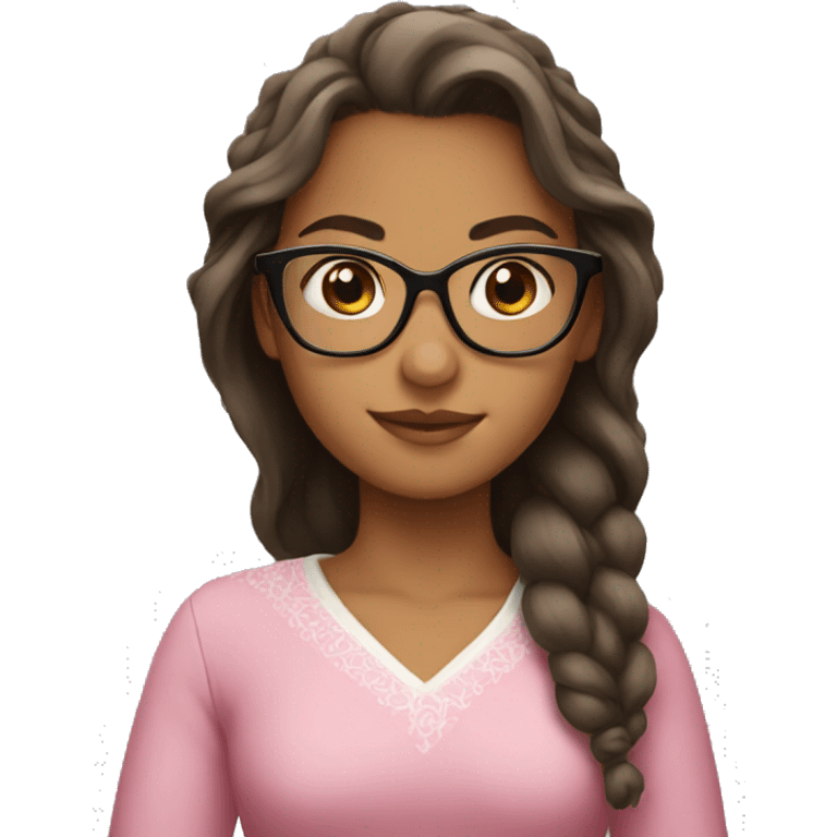 Princess with glasses girl emoji