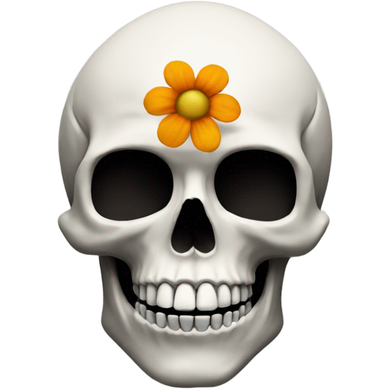 Skull flower emoji