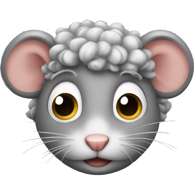 Rat with curly hair emoji